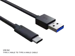 Cable Leader - USB 3.2 Gen 2 USB-C to USB-A Cable, 10Gbps SuperSpeed for External SSD, Hard Drive, Docking Station - Black