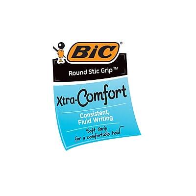 BIC Round Stic Grip Xtra-Comfort - Consistent, Fluid Writing Soft Grip for a comfortable hold