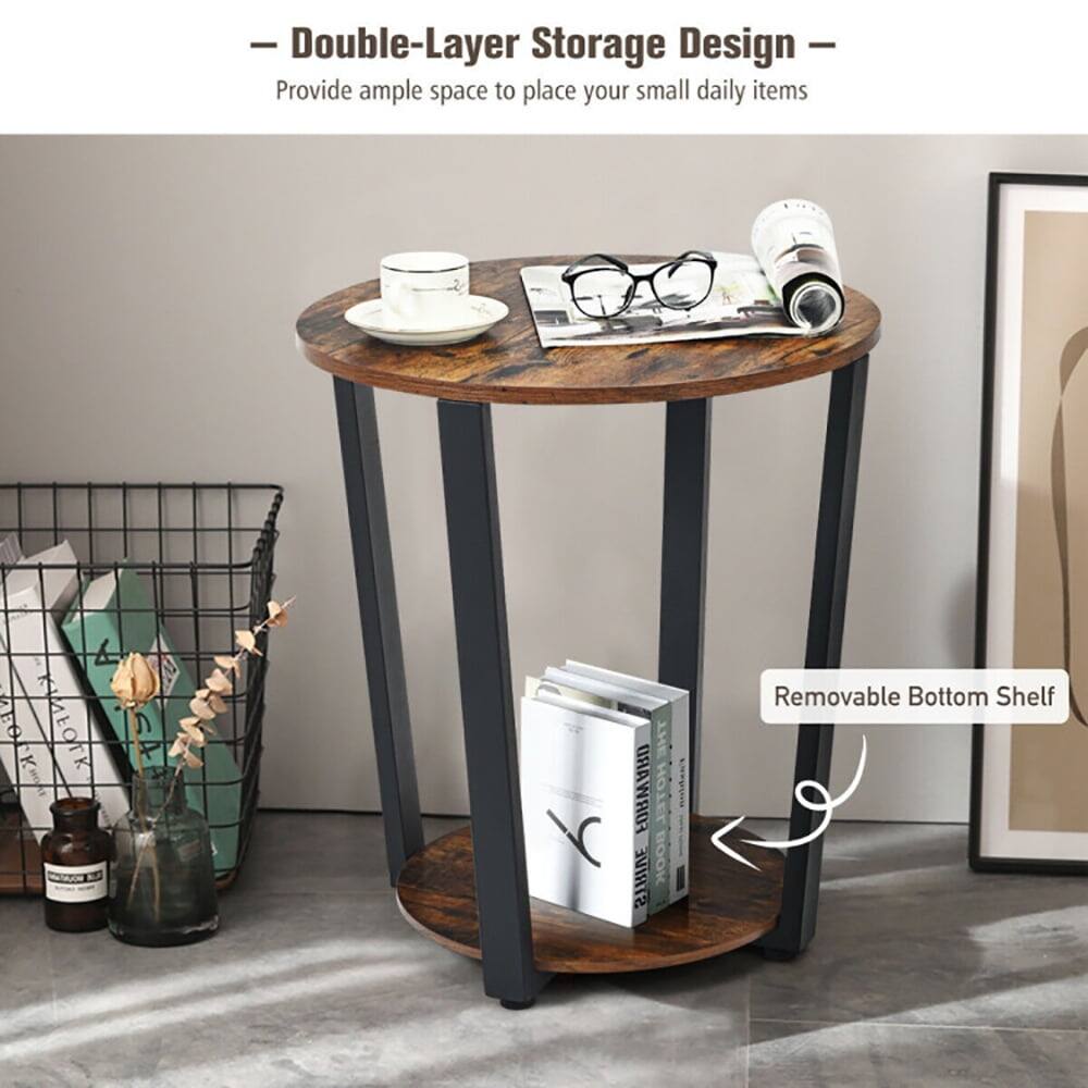 - Double-Layer Storage Design  
Provide ample space to place your small daily items

- Removable Bottom Shelf