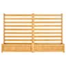 VEVOR - Wooden Privacy Fence, 36 x 45 inch Air Conditioner Fence, 2 Slatted Panel Solid Outdoor Wood Privacy Screen - Wood brown