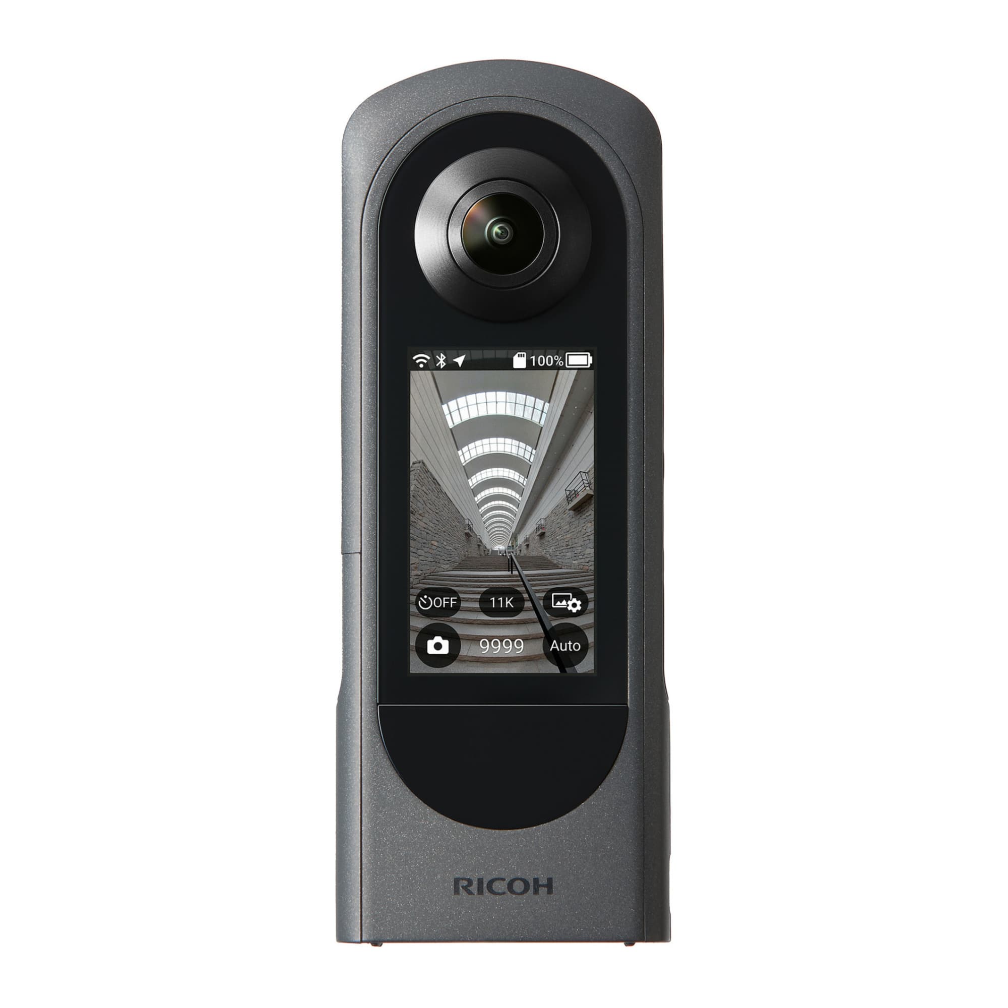 Ricoh - Theta X 360-Degree Camera with Lens Cap for Theta X and Photo Software - Black