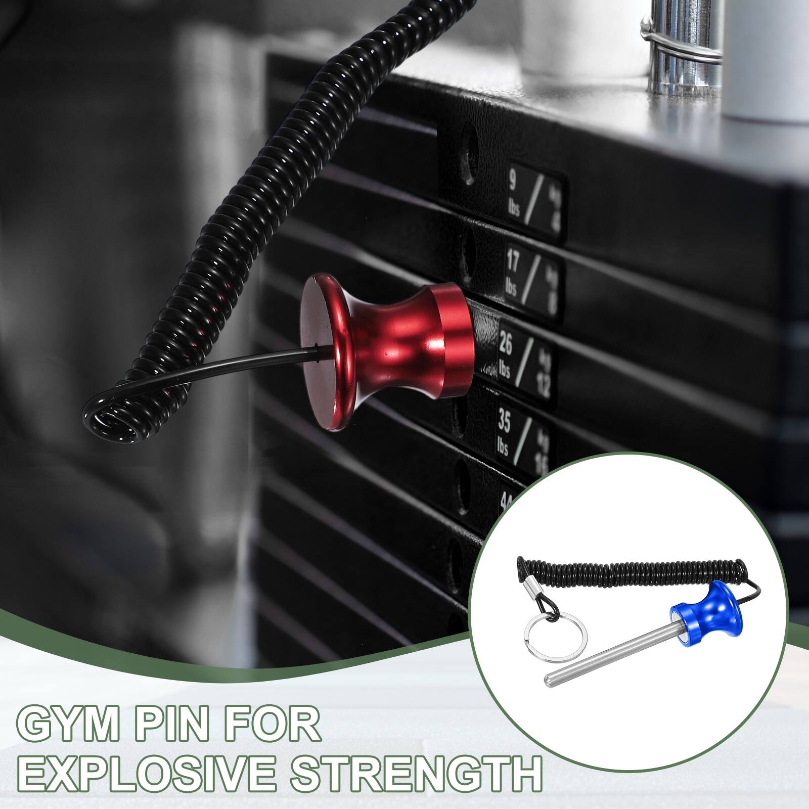 9 lbs 17 lbs 26 lbs 35 lbs

GYM PIN FOR EXPLOSIVE STRENGTH