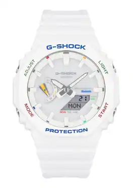 Casio - G-Shock Analog Digital Resin Strap Dial Tough Solar GA-B2100FC-7A 200M Men's Watch - White