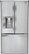Front Zoom. LG - 24.5 Cu. Ft. Counter-Depth French Door Refrigerator with Thru-the-Door Ice and Water - Stainless steel.