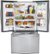 Alt View Zoom 1. LG - 24.5 Cu. Ft. Counter-Depth French Door Refrigerator with Thru-the-Door Ice and Water - Stainless steel.