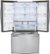 Alt View 2. LG - 24.5 Cu. Ft. Counter-Depth French Door Refrigerator with Thru-the-Door Ice and Water - Stainless steel.