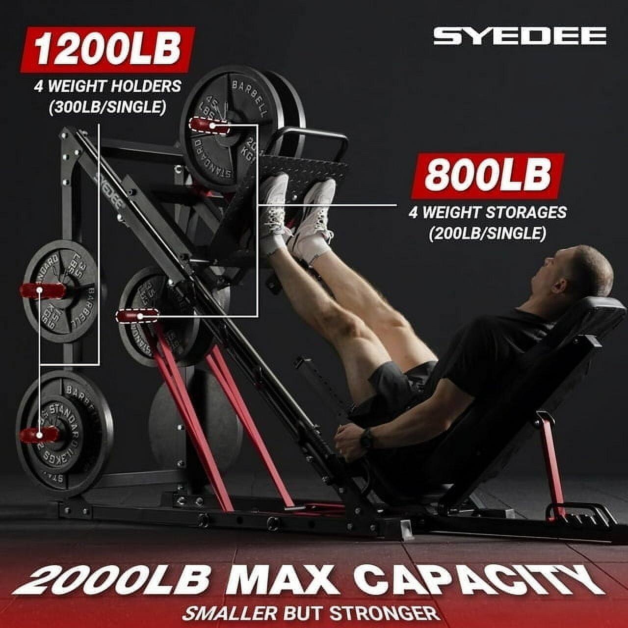 1200LB 4 WEIGHT HOLDERS (300LB/SINGLE) 800LB 4 WEIGHT STORAGES (200LB/SINGLE) 2000LB MAX CAPACITY SMALLER BUT STRONGER