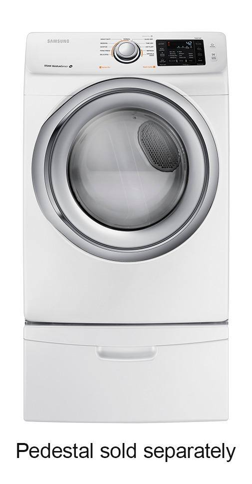 Best Buy Samsung 7 5 Cu Ft 11 Cycle Steam Gas Dryer White Dv42h5200gw