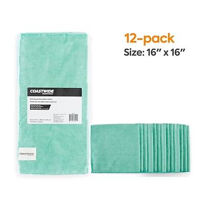 12-pack  
Size: 16" x 16"  

COASTWIDE  
Heavy-Duty Microfiber Cloth  

COASTWIDE
