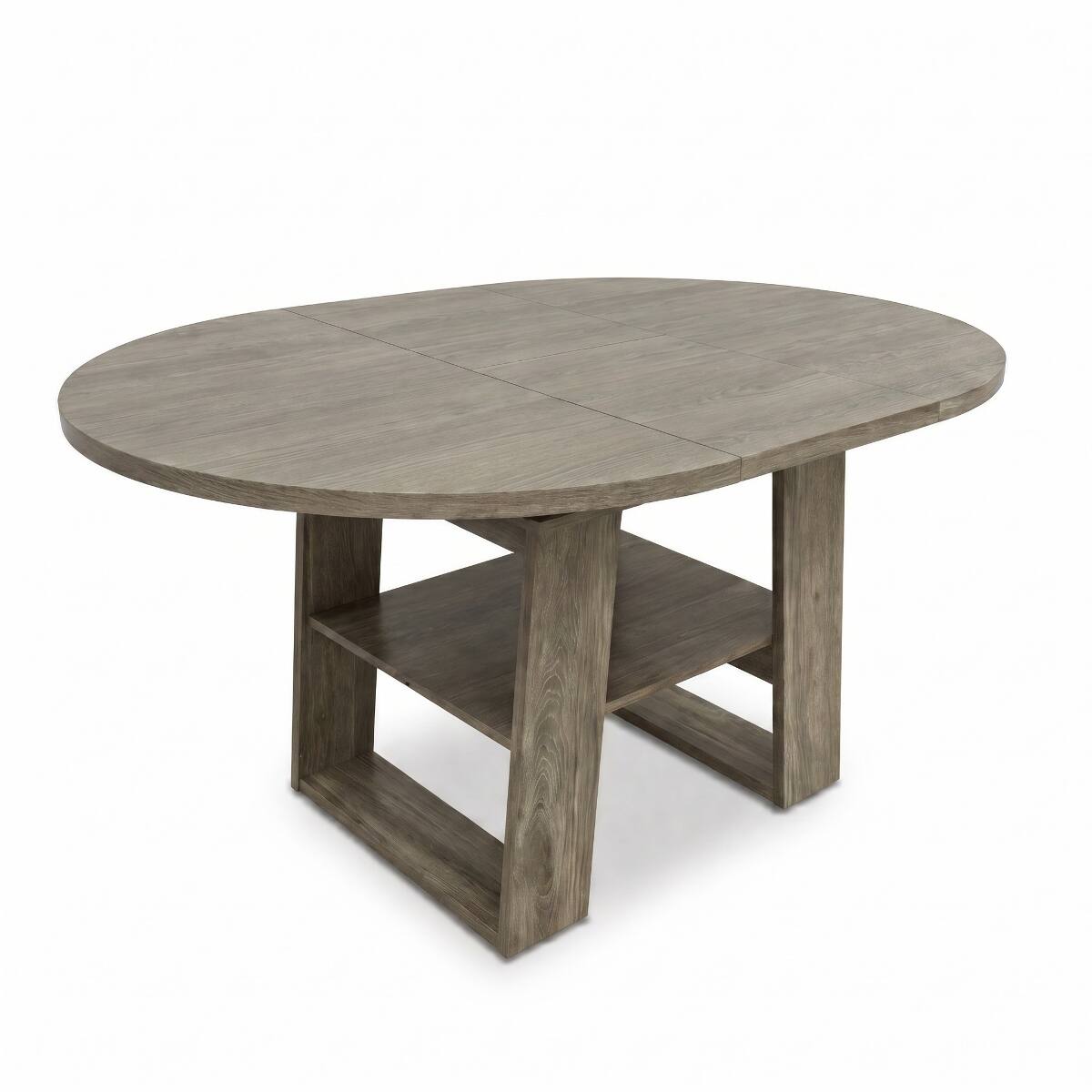 Alt View 8. Loheer - Loheer Extendable Round Dining Table, Gray, Round to Oval Dining Table for Four to Six - Gray.