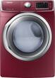 Samsung - 7.5 Cu. Ft. 13-Cycle Steam Gas Dryer - Merlot - Larger Front