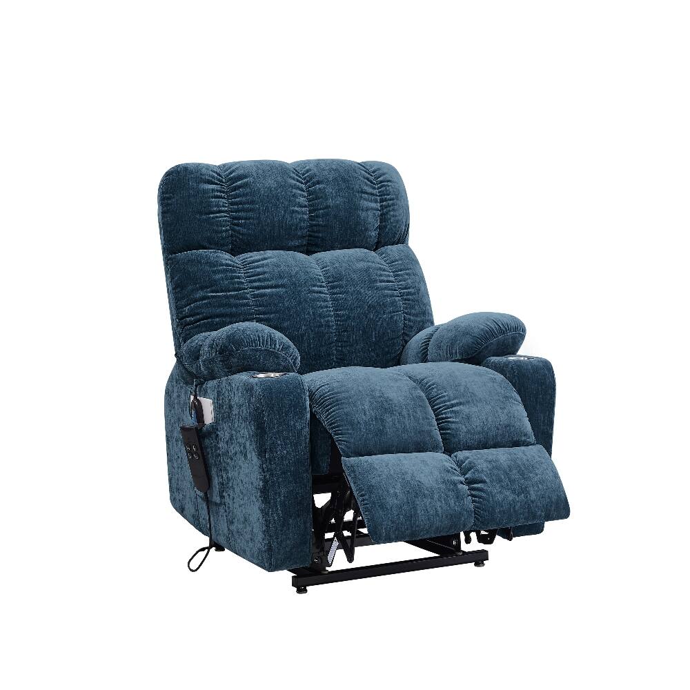 Alt View 6. Ropilly - Ropilly Dual OKIN Motor Power Lift Recliner, Lift Chair for Elderly with Heat and Massage - Blue.
