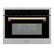 Front. ZLINE - Autograph Edition 24" 1.6 cu ft. Built-in Convection Microwave Oven in Stainless Steel and Polished Gold Accents - Stainless steel.