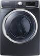 Samsung - 7.5 Cu. Ft. 13-Cycle Electric Dryer with Steam - Onyx - Larger Front