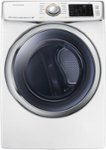 Front. Samsung - 7.5 Cu. Ft. 13-Cycle Electric Dryer with Steam - White.