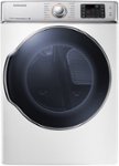 Front Zoom. Samsung - 9.5 Cu. Ft. 15-Cycle Electric Dryer with Steam - White.