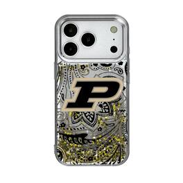 Keyscaper - NCAA - Purdue Boilermakers iPhone Glitter Paisley Design Case - 14 - Multicolor