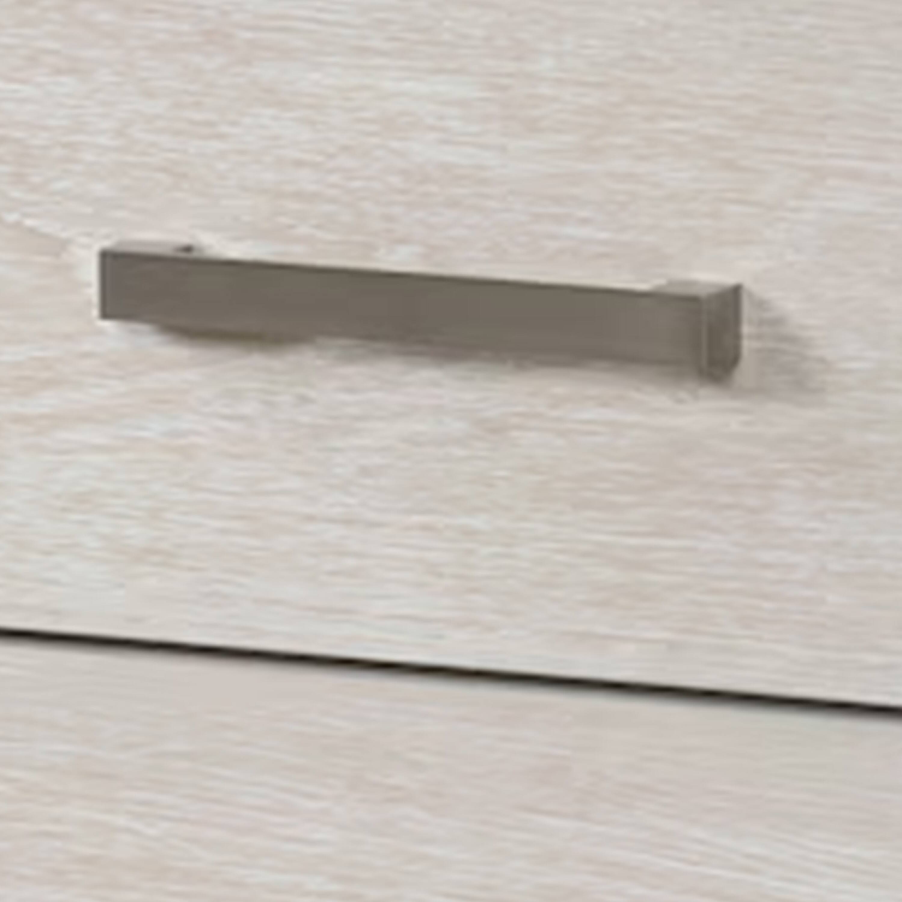 Alt View 2. Manhattan Lane - Kexa Nightstand, USB and LED, 2 Drawers Chrome Handles - Gray, Chrome.