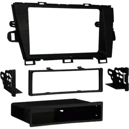 Front. Metra - Dash Kit for Select 2010-2015 Toyota Prius DIN - Matte Black.