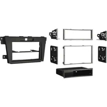 Front. Metra - Dash Kit for Select 2010-2012 Mazda CX-7 DIN DDIN - Black.