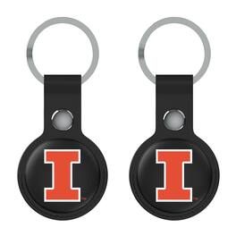 Keyscaper - Illinois Fighting Illini Two-Pack AirTag Holders - No Size - Black