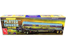 Skill 3 Model Kit Fruehauf Plated Tanker Semi-Trailer "Sunoco" 1/25 Scale Model by AMT - Multi