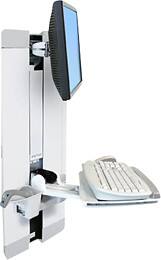 Angle Standard. Ergotron - StyleView Patient-Room Vertical Lift - White.
