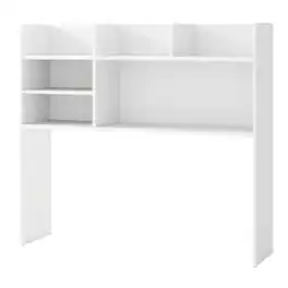 Costway - 37" Desktop Bookshelf Wooden Organizer with 6 Shelves 2 Anti-tipping Devices - White
