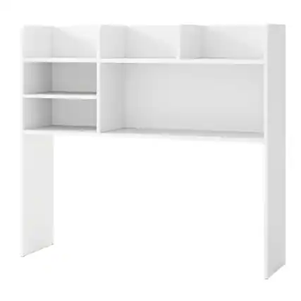Front. Costway - Costway 37" Desktop Bookshelf Wooden Organizer with 6 Shelves 2 Anti-tipping Devices - White.