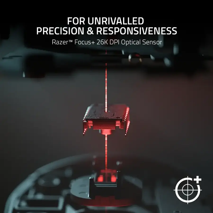 FOR UNRIVALLED PRECISION & RESPONSIVENESS RazerTM Focus+ 26K DPI Optical Sensor