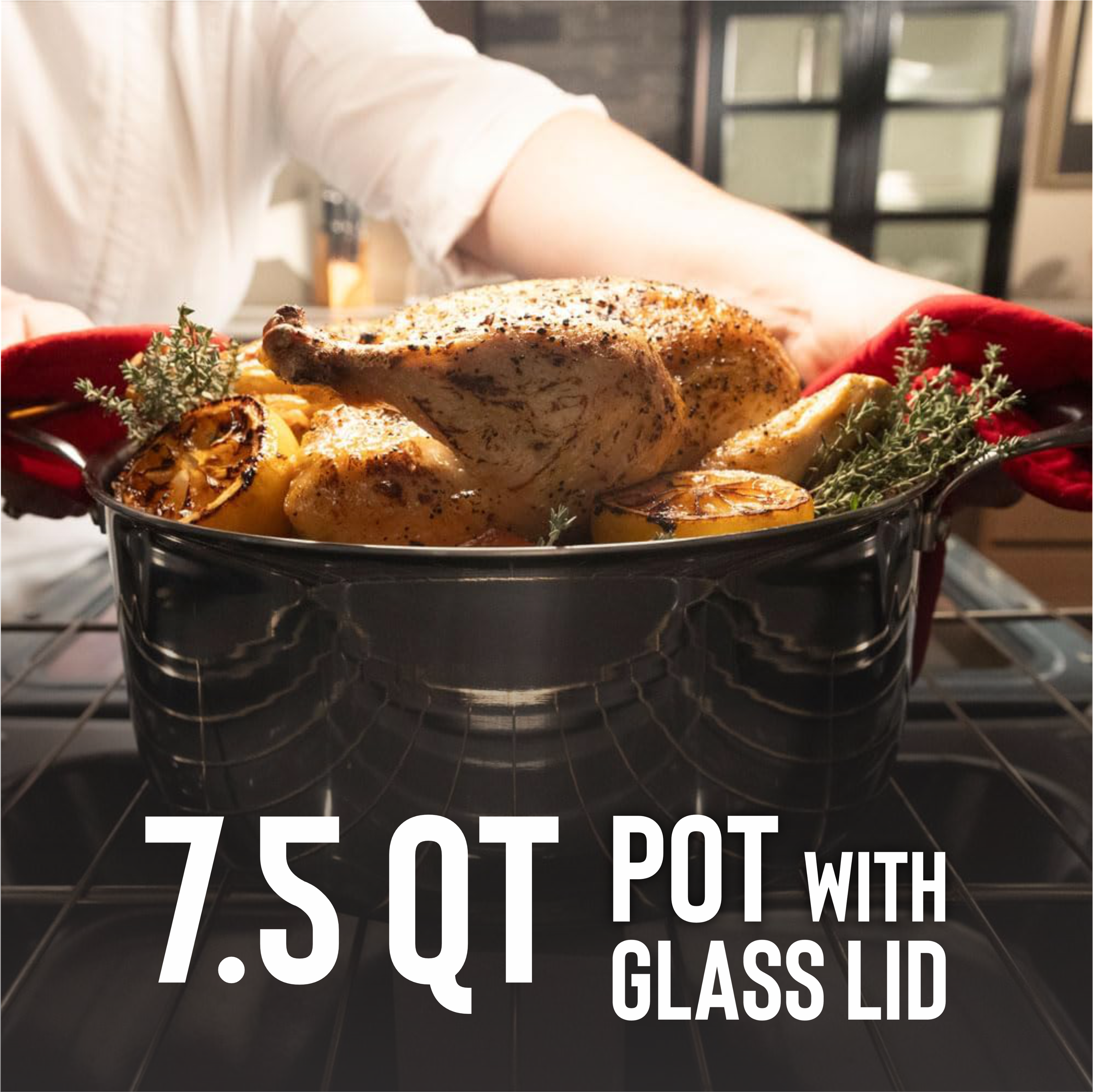 7.5 QT POT WITH GLASS LID