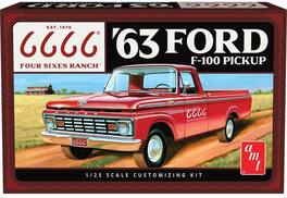 PopMarket - AMT 1963 Ford F-100 (Four Sixes Ranch) 1/25 Scale Model Kit - COLLECTIBLES - Multicolor