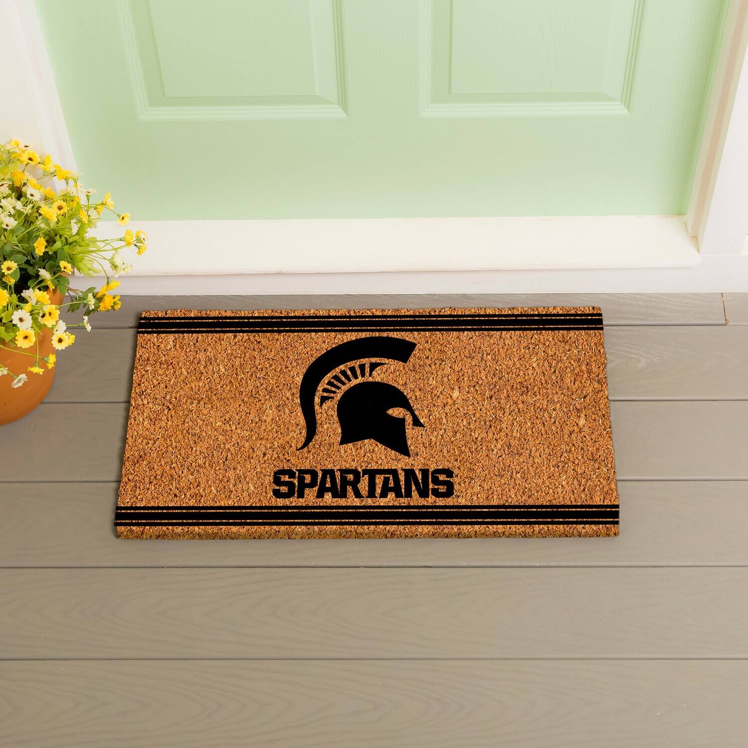 Alt View 2. Evergreen Enterprises - Michigan State Spartans 16" x 28" Logo Turf Mat - Multicolor.