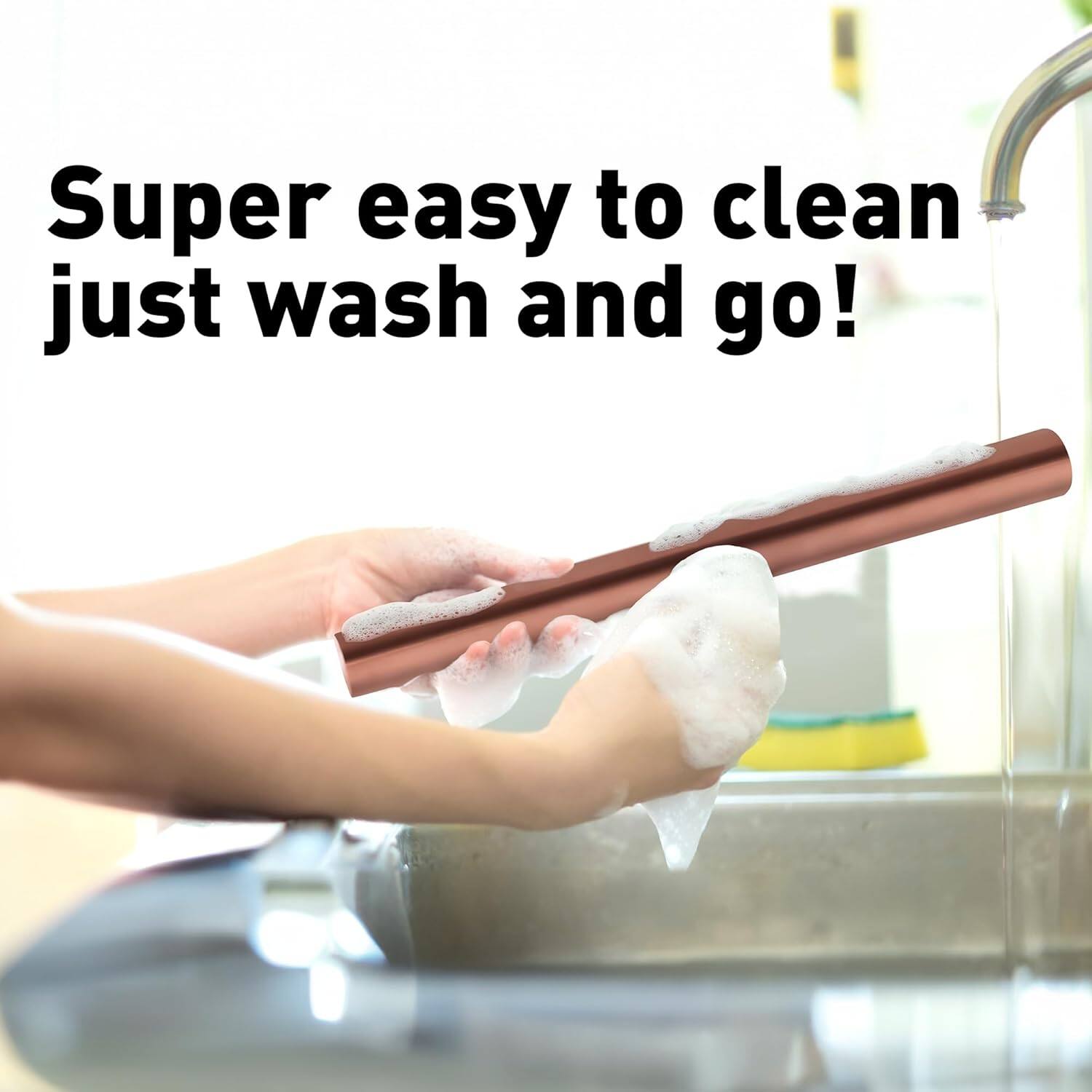 Super easy to clean just wash and go!