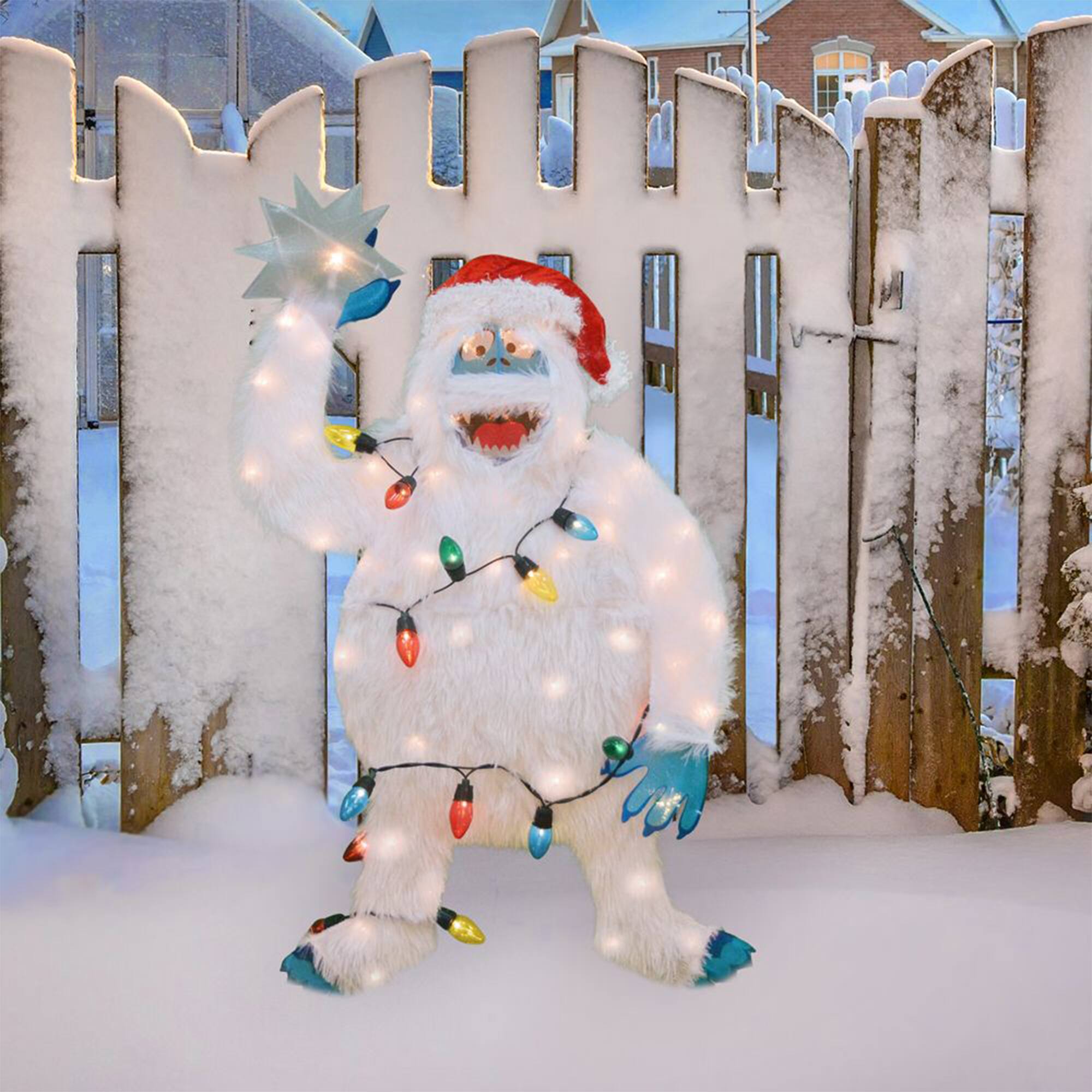 Alt View 3. ProductWorks - ProductWorks 32 Inch Bumble Pre-Lit Christmas Yard Ornament Holiday Decoration - Black.