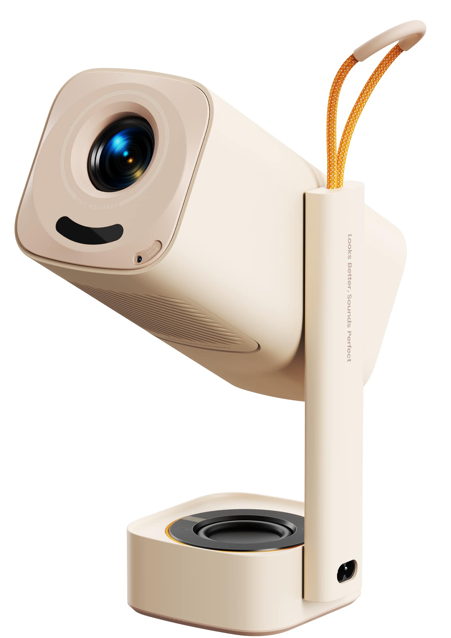 Package - Yaber - T1 Pro Projector, Full HD, Dolby Audio, 1080P, Display Tech, Linux System, Turbo Sonic, 220 ISO, AF & Keystone - Cream + 3 more items