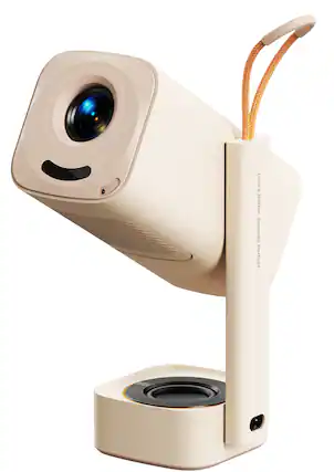 Yaber - T1 Pro Projector, Full HD, Dolby Audio, 1080P, Display Tech, Linux System, Turbo Sonic, 220 ISO, AF & Keystone - Cream