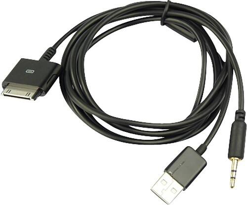 Angle Standard. AGPtek - USB and 3.5mm-to-Dock Connector Cable for Select Apple® Devices - Black.