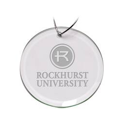 Jardine - Rockhurst Hawks 3'' Glass Round Ornament - Multicolor