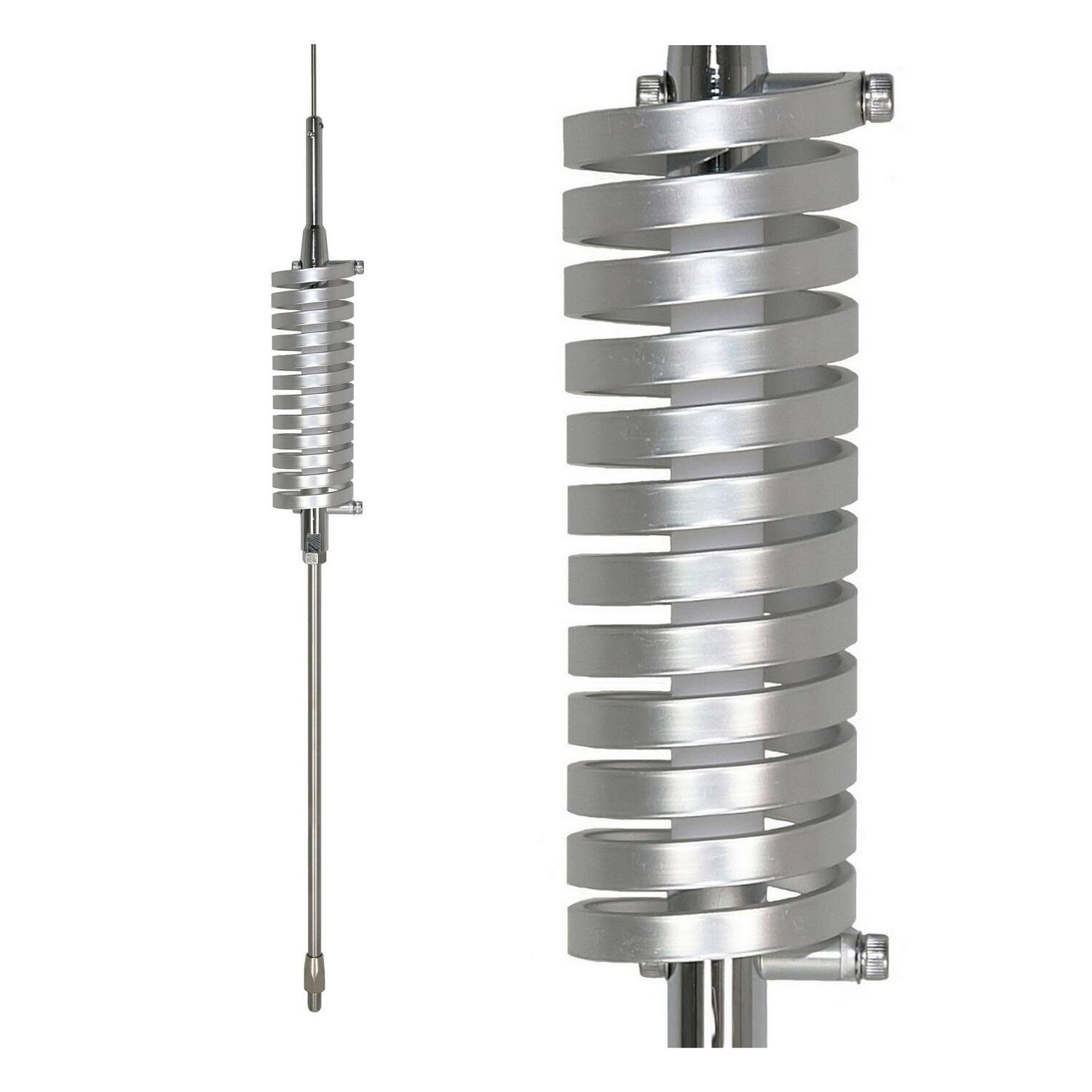 Front. Browning - Browning Br-79 15,000-watt High-performance 25 Mhz To 30 Mhz Broad-band Flat-coil Trucker Cb Antenna, 68 Inches Tall - Silver.