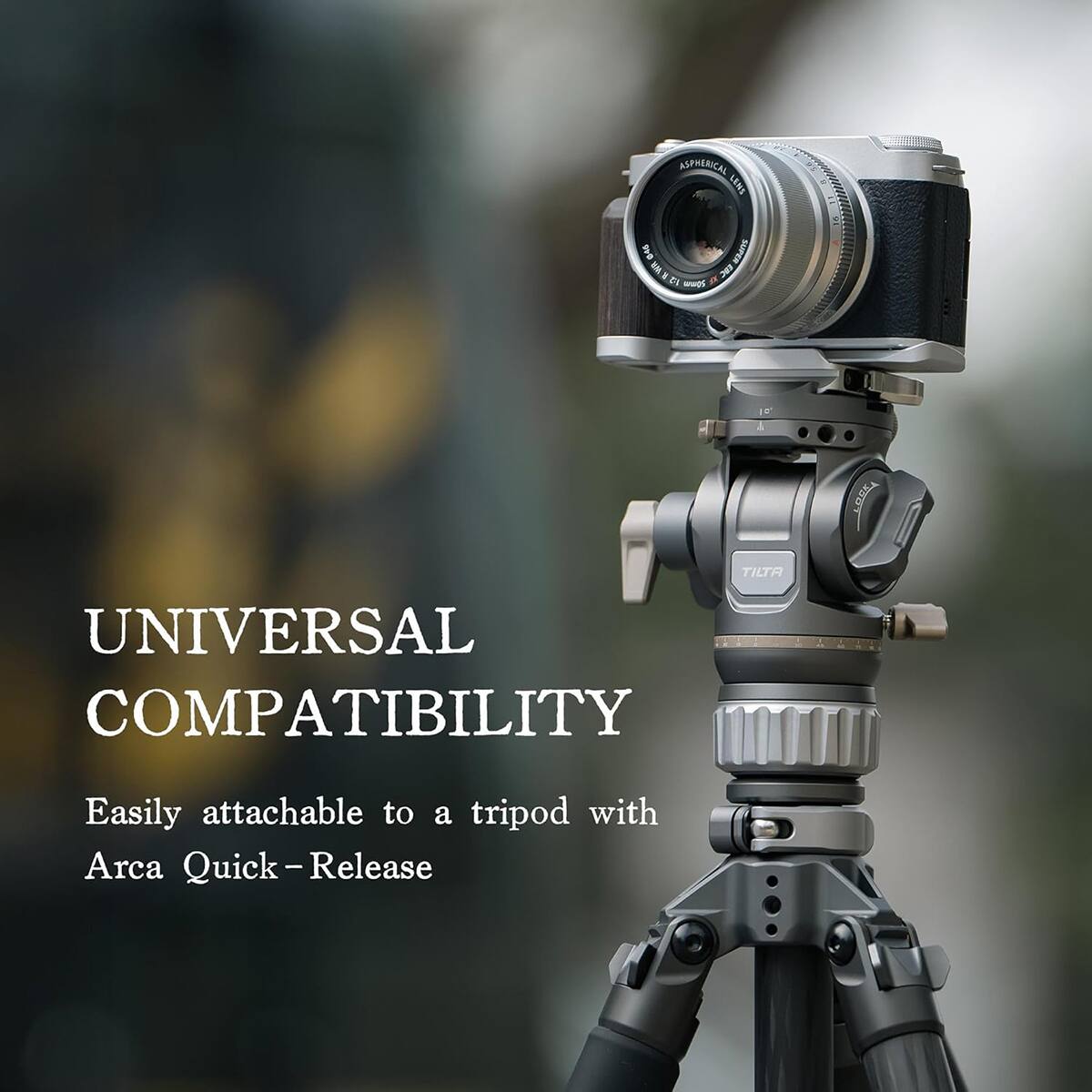 ASPHERICAL LENS SUPER B 280 OE - - w 1 10 OR5 TILTA UNIVERSAL COMPATIBILITY Easily attachable to a tripod with Arca Quick-Release