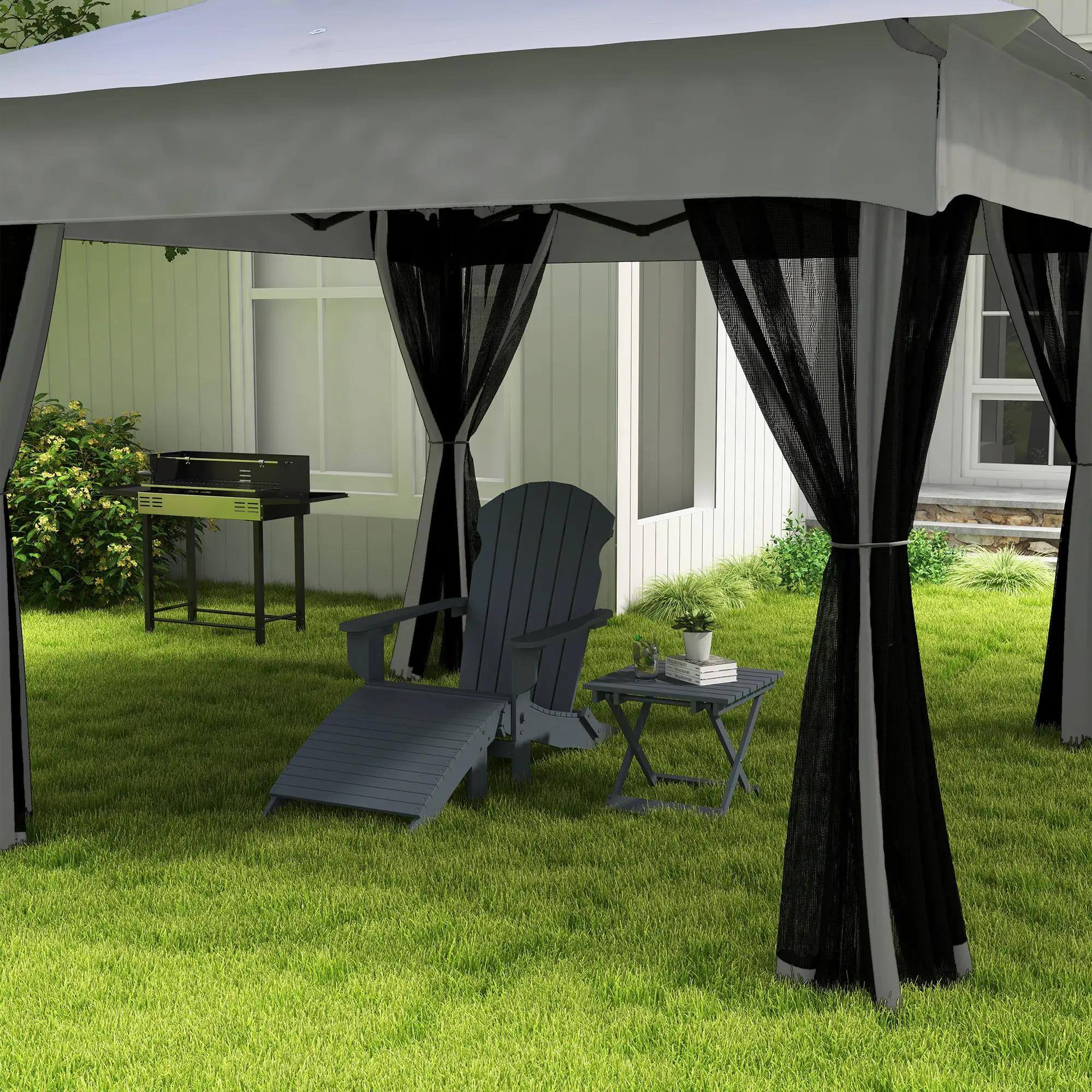 Back. Resenkos - Resenkos 3-Piece Folding Chair With Ottoman And Side Table, Outdoor Wooden Fire Pit Chairs w/ High-back, Gray - Gray.