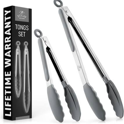 ZULAY KITCHEN TONGS SET LIFETIME WARRANTY