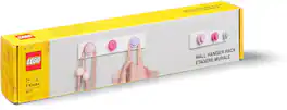 Room Copenhagen - LEGO Wall Hanger Rack, Light Pink, Dark Pink & Light Purple - COLLECTIBLES - Multicolor