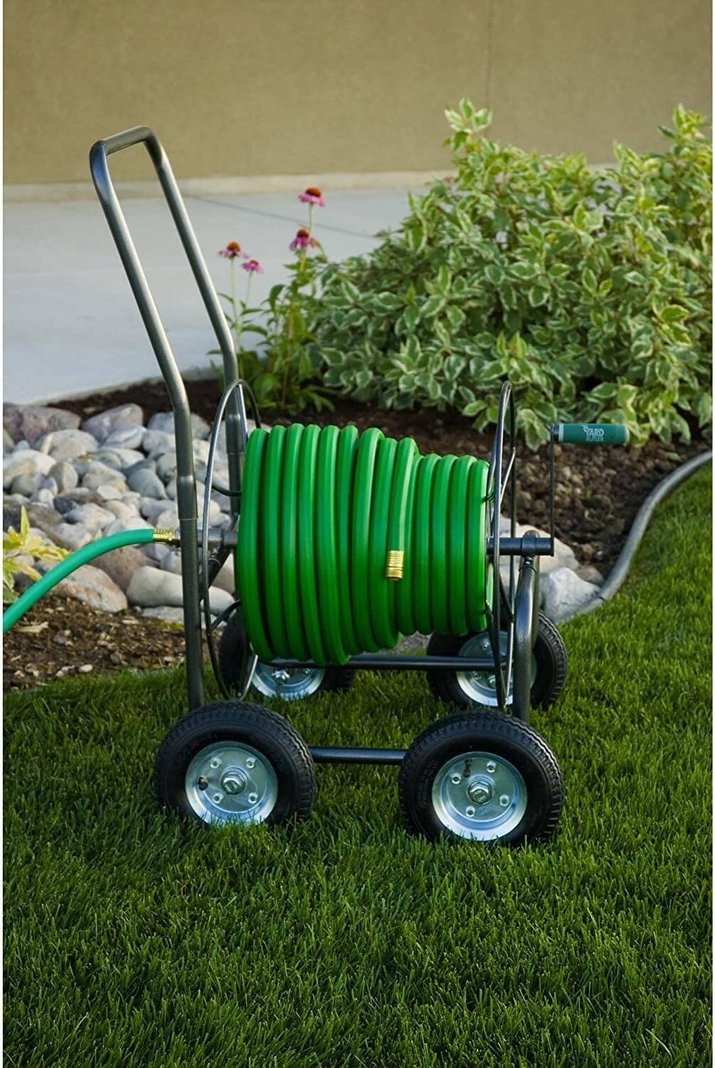 Alt View 1. Yard Butler - Garden Hose Truck - Heavy-Duty Hose Holder Cart, Leakproof Reel, Holds up to 400' of 5/8" Hose HT-4EZ.