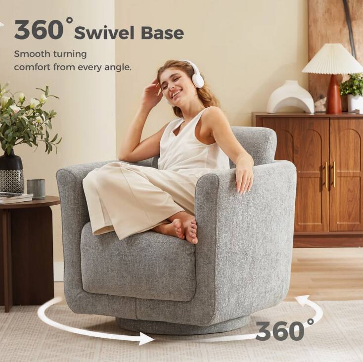 360° Swivel Base  
Smooth turning comfort from every angle.