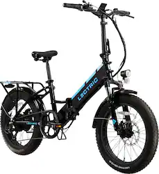 Lectric eBikes - XP3 Step-Thru Foldable Long-Range eBike: 65 miles Max Operating Range & 28 mph Max Speed - Unisize - Black - Left_Zoom