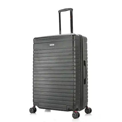 Front. InUSA - Deep lightweight hardside spinner luggage 28" - BLACK.