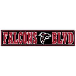Fan Creations - Atlanta Falcons 4" x 18" Team Boulevard Metal Sign - Multicolor