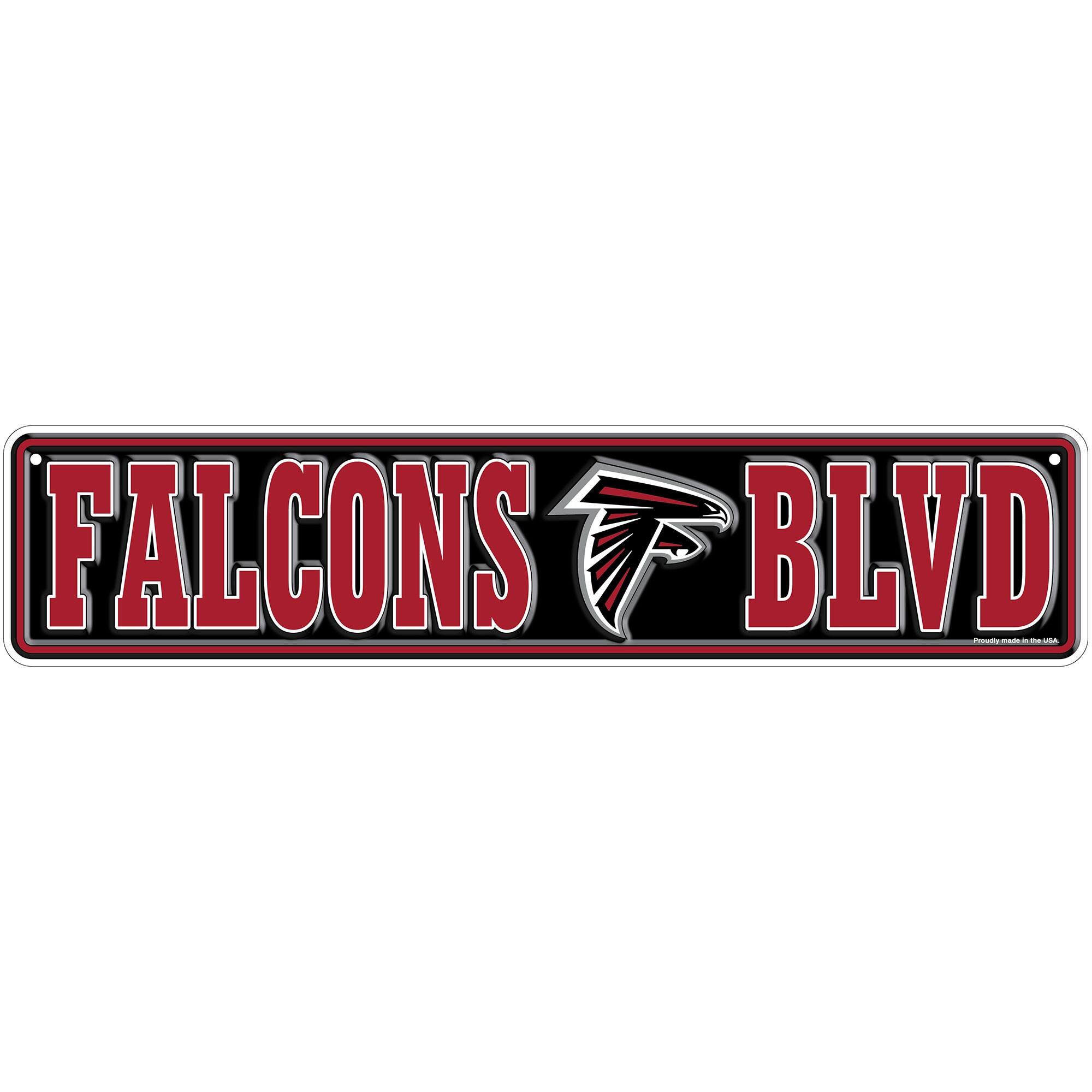 Atlanta Falcons 4" x 18" Team Boulevard Metal Sign